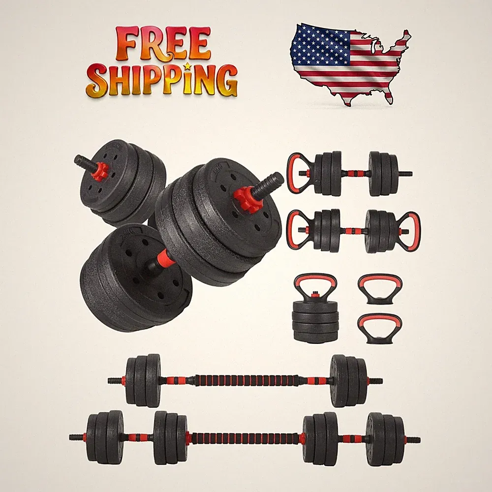 Compact Adjustable Dumbbell Set - 2 x 25lbs with Non-Slip Eco-Friendly Design