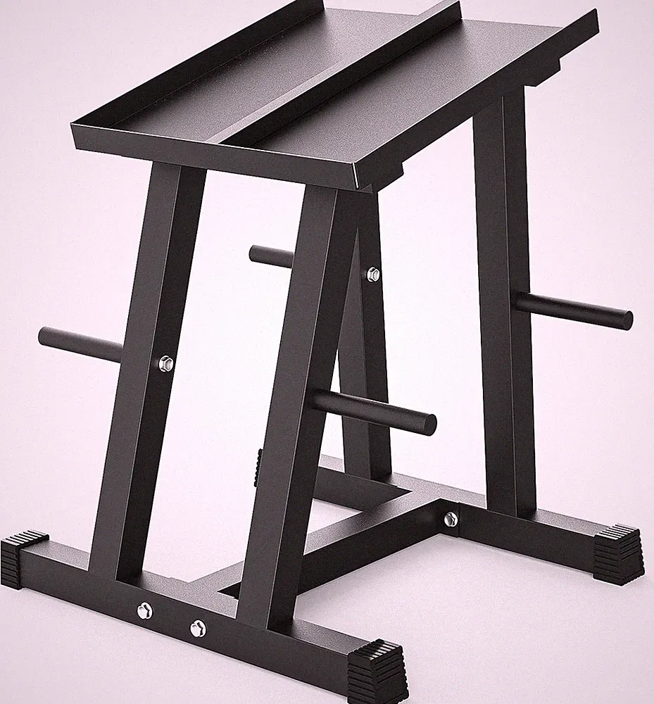 Compact Adjustable Weight Rack Anti-Tip Base for Home Gym Workout Storage