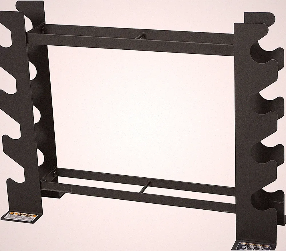 Compact Dumbbell Rack for Home Gym - Fits 20" Weights, Black, DBR-56