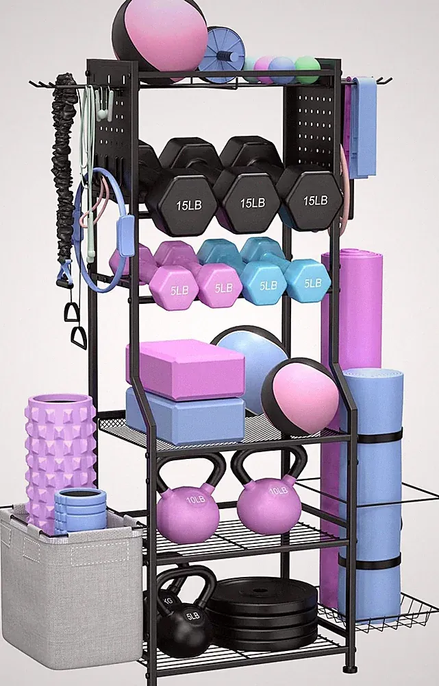 Compact Dumbbell Rack & Organizer for Home Gym Equipment Storage