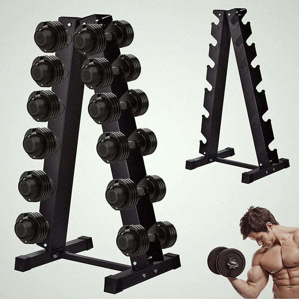 Compact Heavy Duty Dumbbell Storage Rack For Home Gym Holds up to 500 lbs US