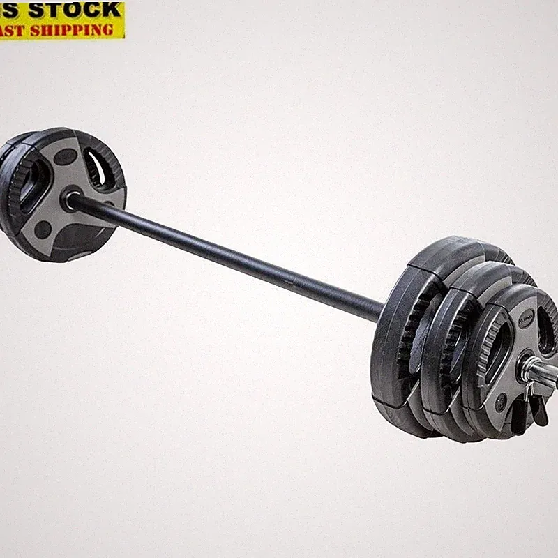Complete Barbell Weight Set W/ Cushioned Foam Handles Home Gym Fitness New