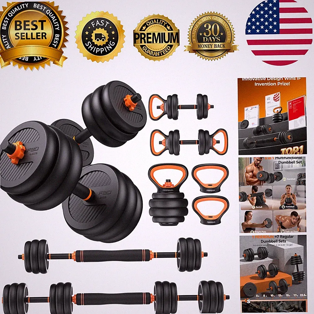 Complete Home Gym Solution: Adjustable Dumbbells & Multi-Function Fitness Set