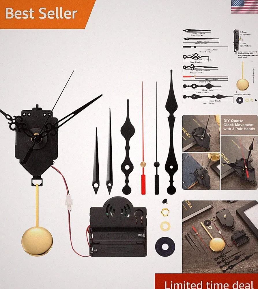Complete Pendulum Clock Movement Set - Westminster Chime & Customization Options