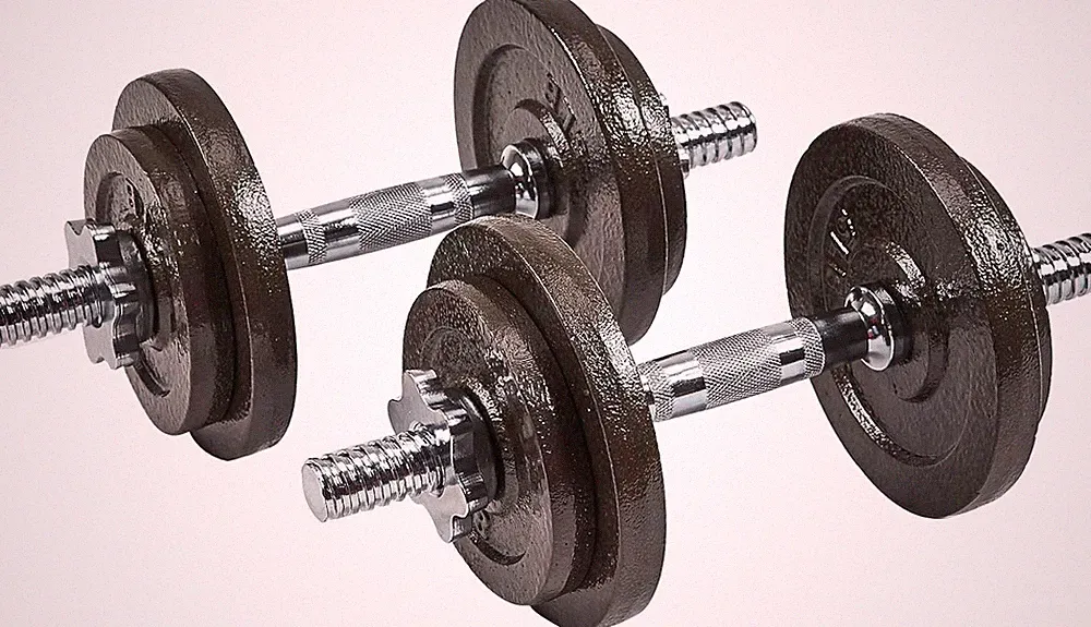 Contoured Handle Cast Iron Adjustable Dumbbell Weight Set,Gray