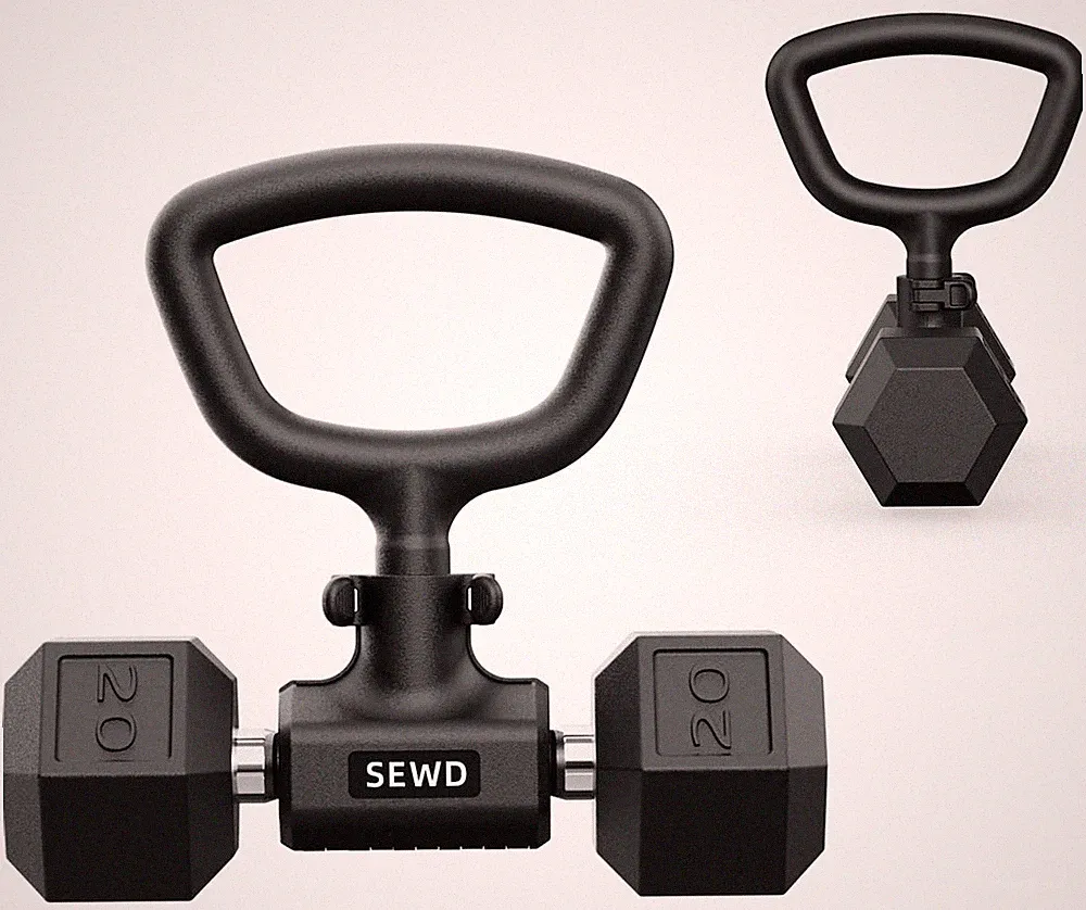 Convert Dumbbells into Kettlebell by – Adjustable Weights & Up to 220LB Capac...