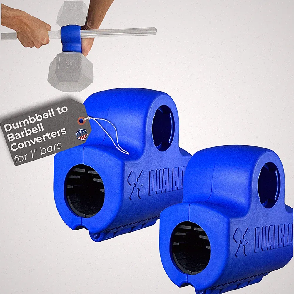 Convert Dumbbells to barbell- Dualbell Pair Factory 2nds, home gym clips USA Mad