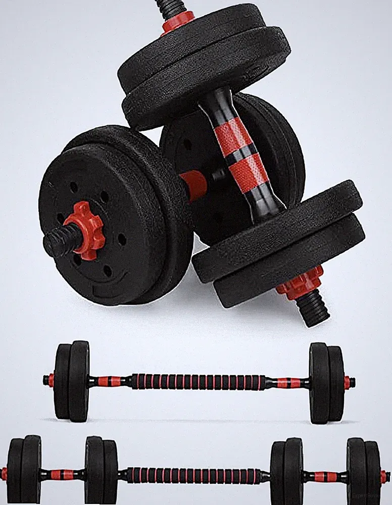Convertible Dumbbell and Barbell Set - Lightweight Adjustable Weights, 20 lbs