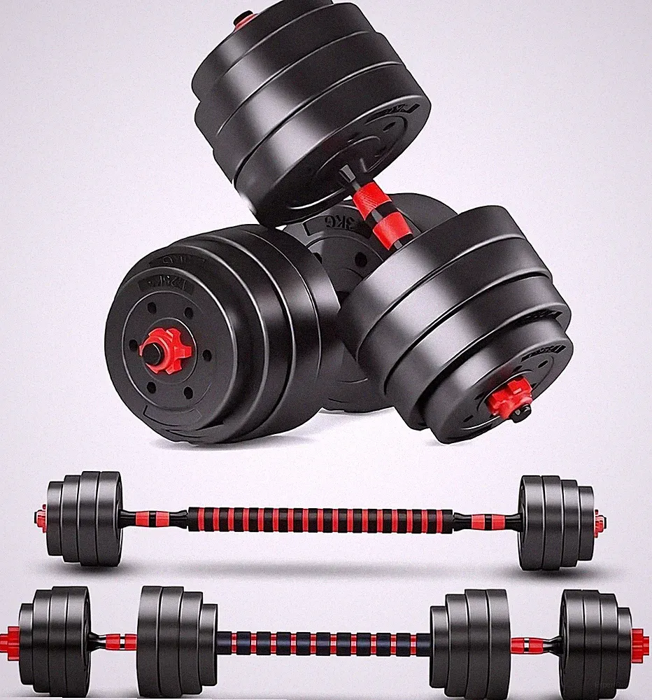 Convertible Dumbbells Set Pair to Barbell Home Gym
