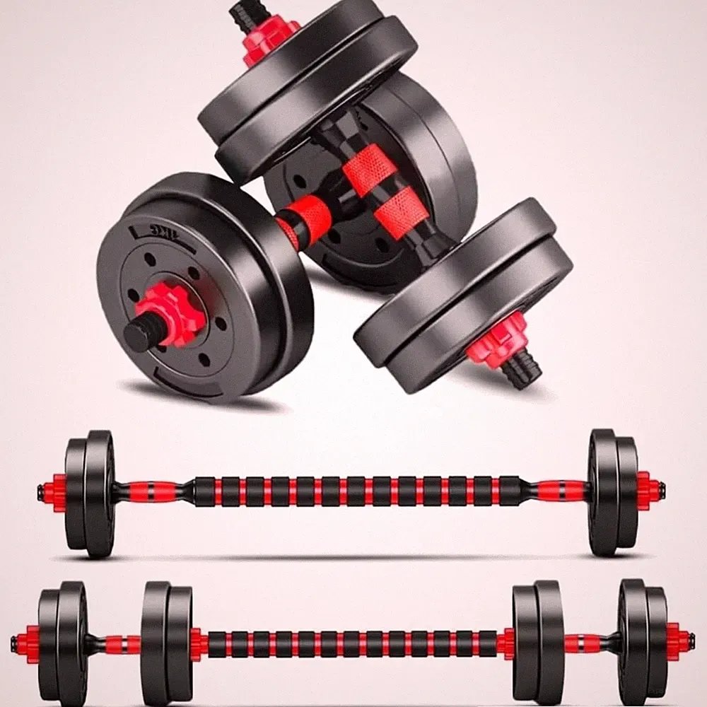 Convertible Dumbbells to Barbell – 3-in-1 Adjustable Weight Set for Fitness