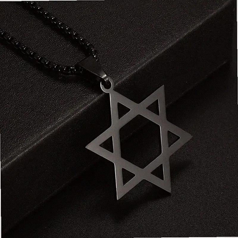 stainless steel dumbbell necklace for men