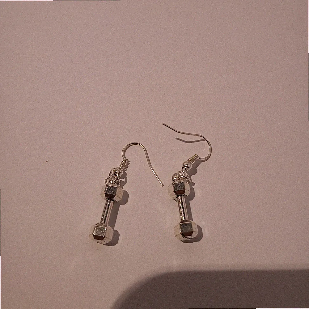 Crossfit dumb bell earrings
