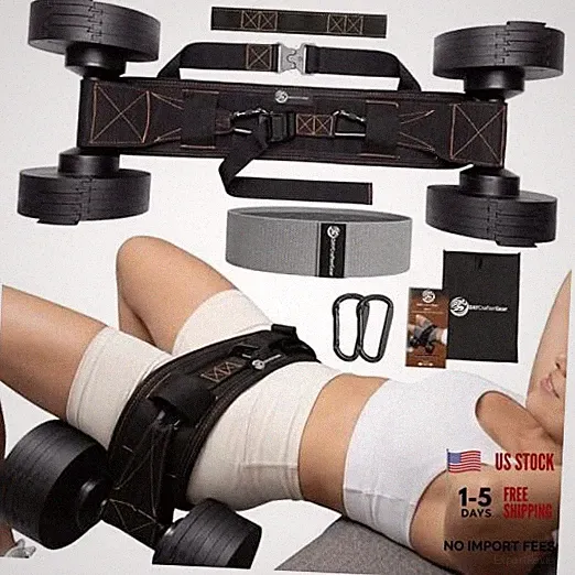 DAY-X Hip Thrust Belt for Dumbbells, Kettlebells & Plates Tested Up to 300 lbs
