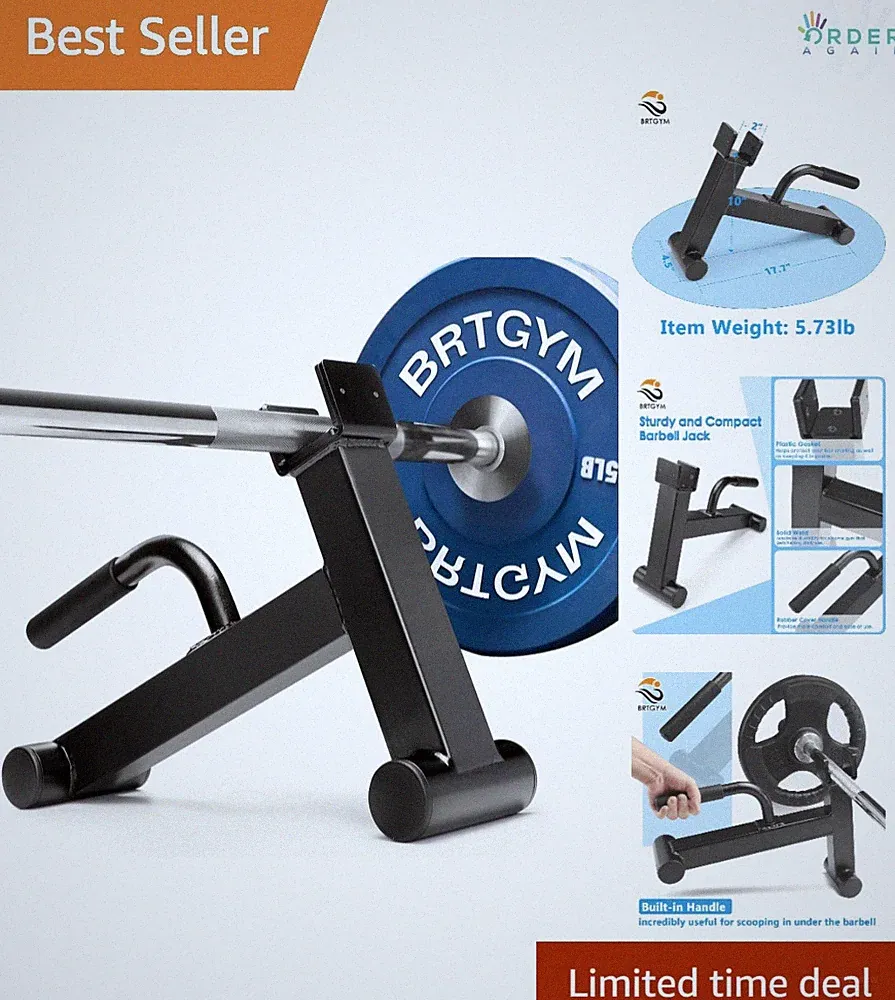 Deadlift Jack Carbon Steel 600lb Capacity Home Gym Barbell Stand