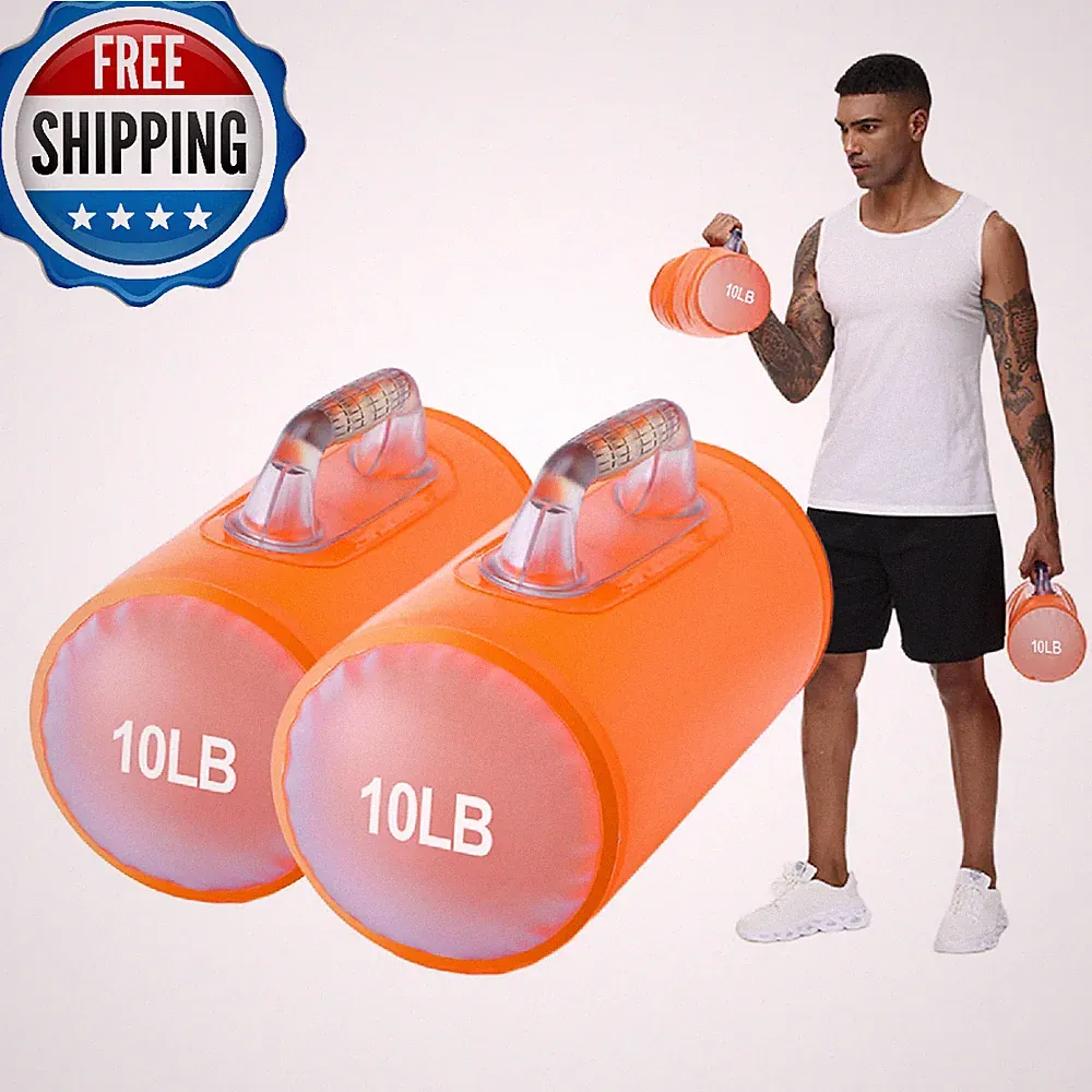DEIRIS Water Dumbbells Water Filled Training Dumbbells Travel Weights Set Adjust