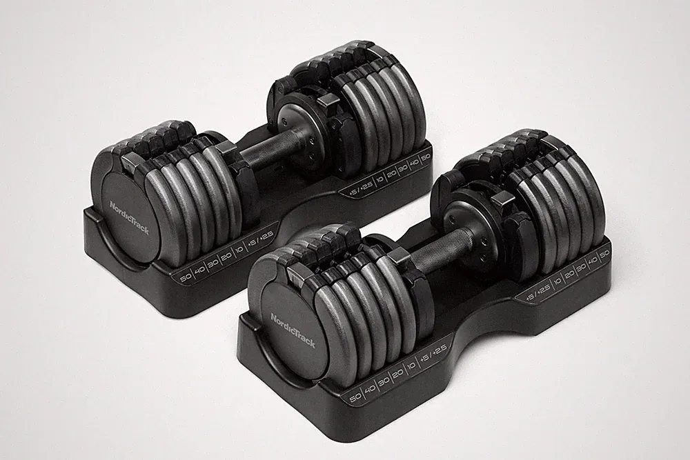 Dumbbell 55 lb Select-a Weight Pair Black NordicTrack NAMSDB20