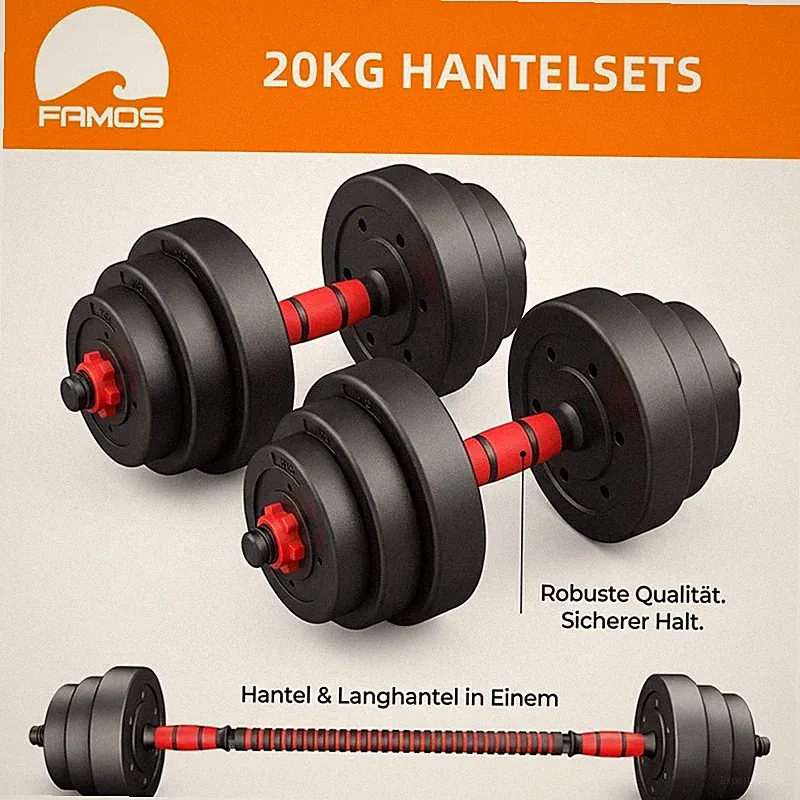 Dumbbell Barbell 20kg Multifunctional Dumbbell Set