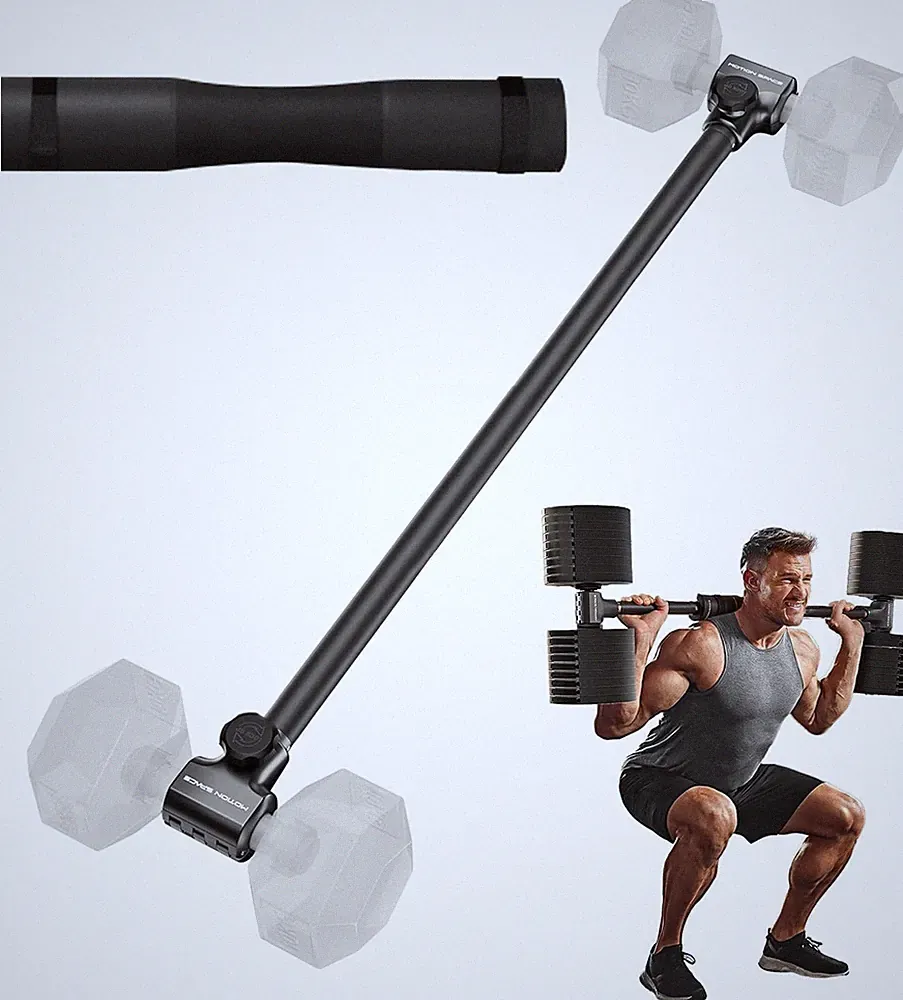 Dumbbell Barbell Converter - 260LBS Weight Capacity Adjustable Alloy Steel Bar