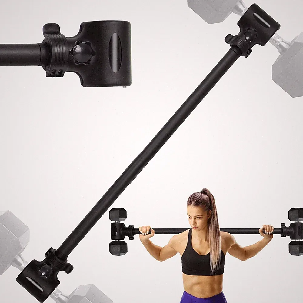Dumbbell Barbell Converter Bar - 200 lbs, Home Gym, Adjustable Weights