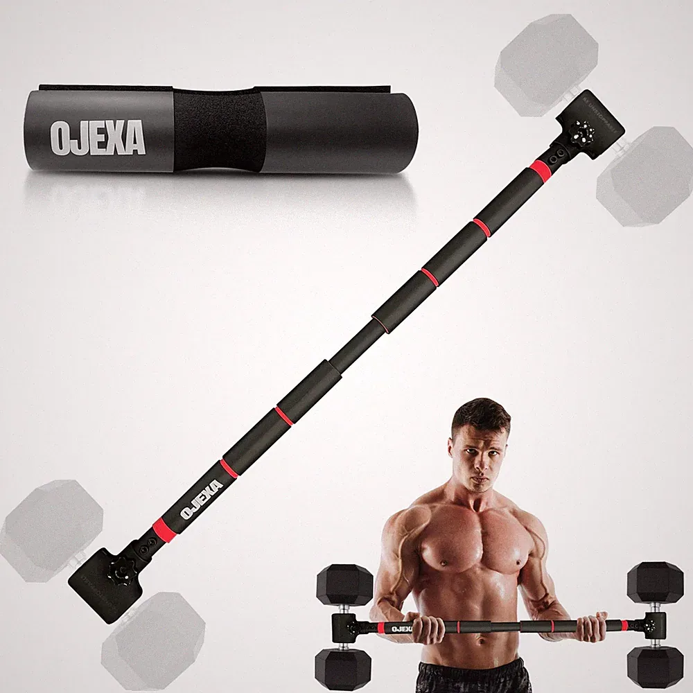 Dumbbell Barbell Converter Set 200 lb Capacity Steel Clamp OJEXA Adjustable
