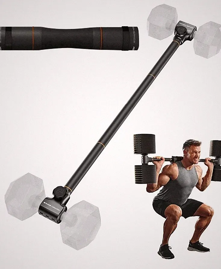 Dumbbell Converter, 260 LBS Weight Capacity Adjustable Convert Dumbbell To Barbe