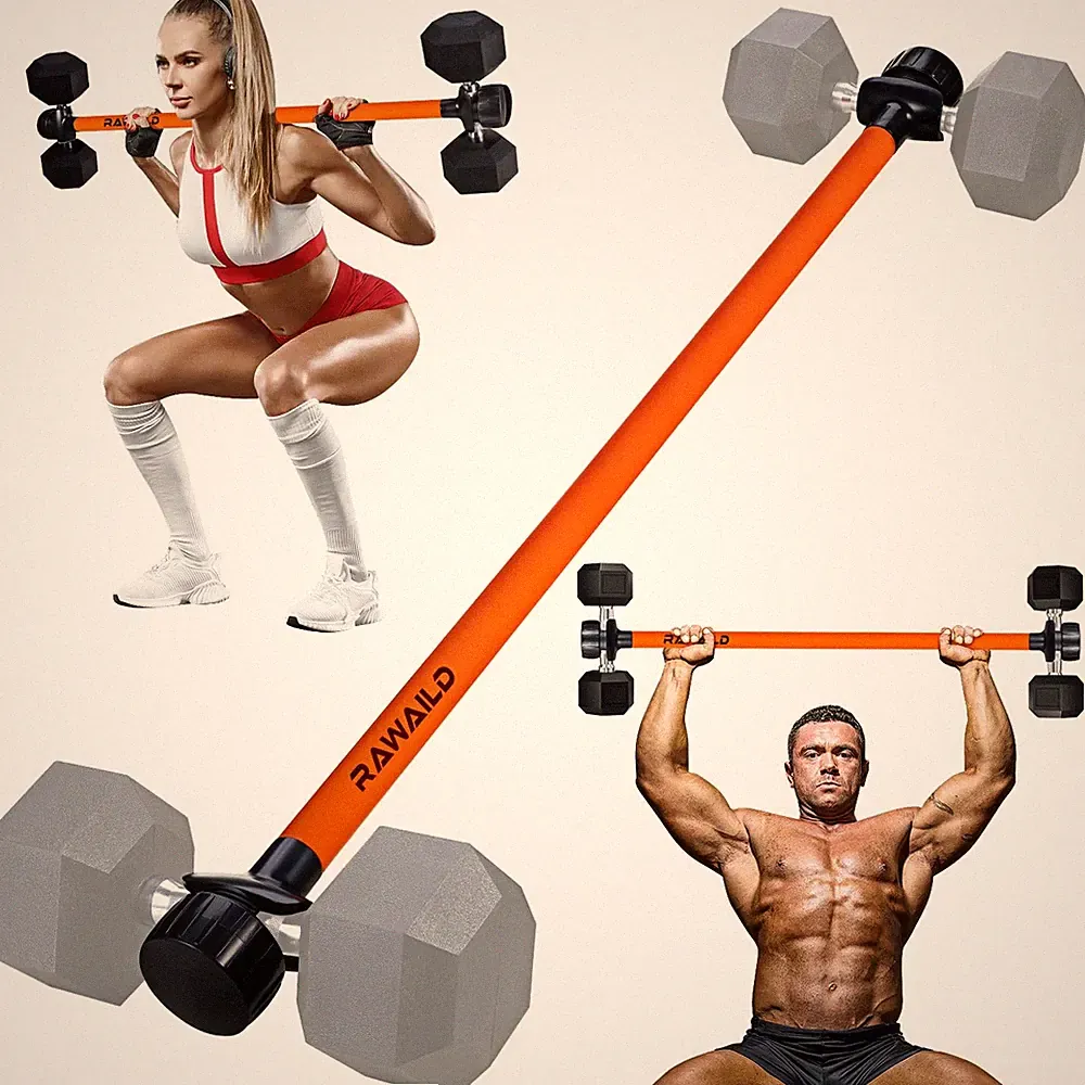 Dumbbell Converter, Convert Dumbbells to Barbell Set, Weight Bar for Bench Pr...