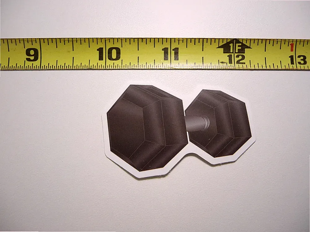 DUMBBELL DUMBELL SMALL STICKER DECAL GYM WEIGHTLIFTING FITNESS EXERCISE