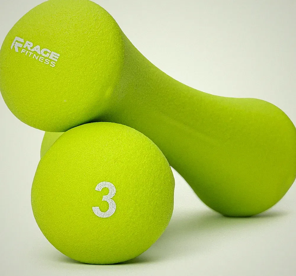 Dumbbell Hand Weight (Sold in Pairs), PVC Coated, Texturized Rubber Exercise...