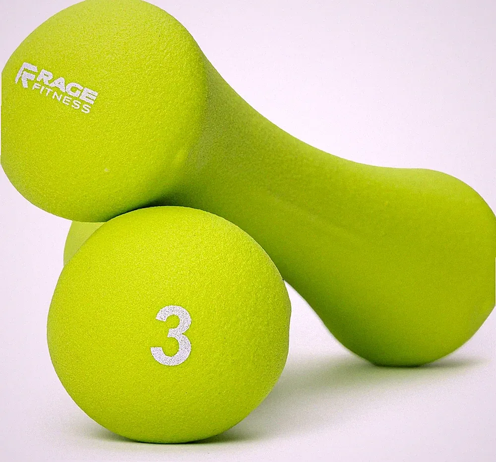 Dumbbell Hand Weight (Sold in Pairs), PVC Coated, Texturized Rubber Exercise & F