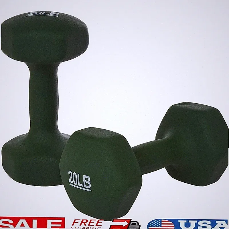 Dumbbell Hand Weights Strength Training Hexagon Non-Roll Design Exercise New