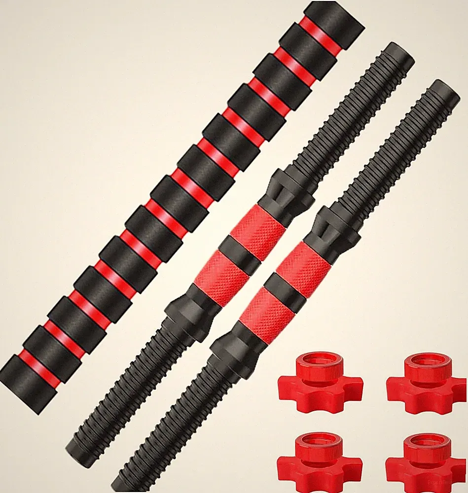 Dumbbell-Handle-Set for 1Inch Wide Weight Plates Dumbbell Bars, Durable Threaded