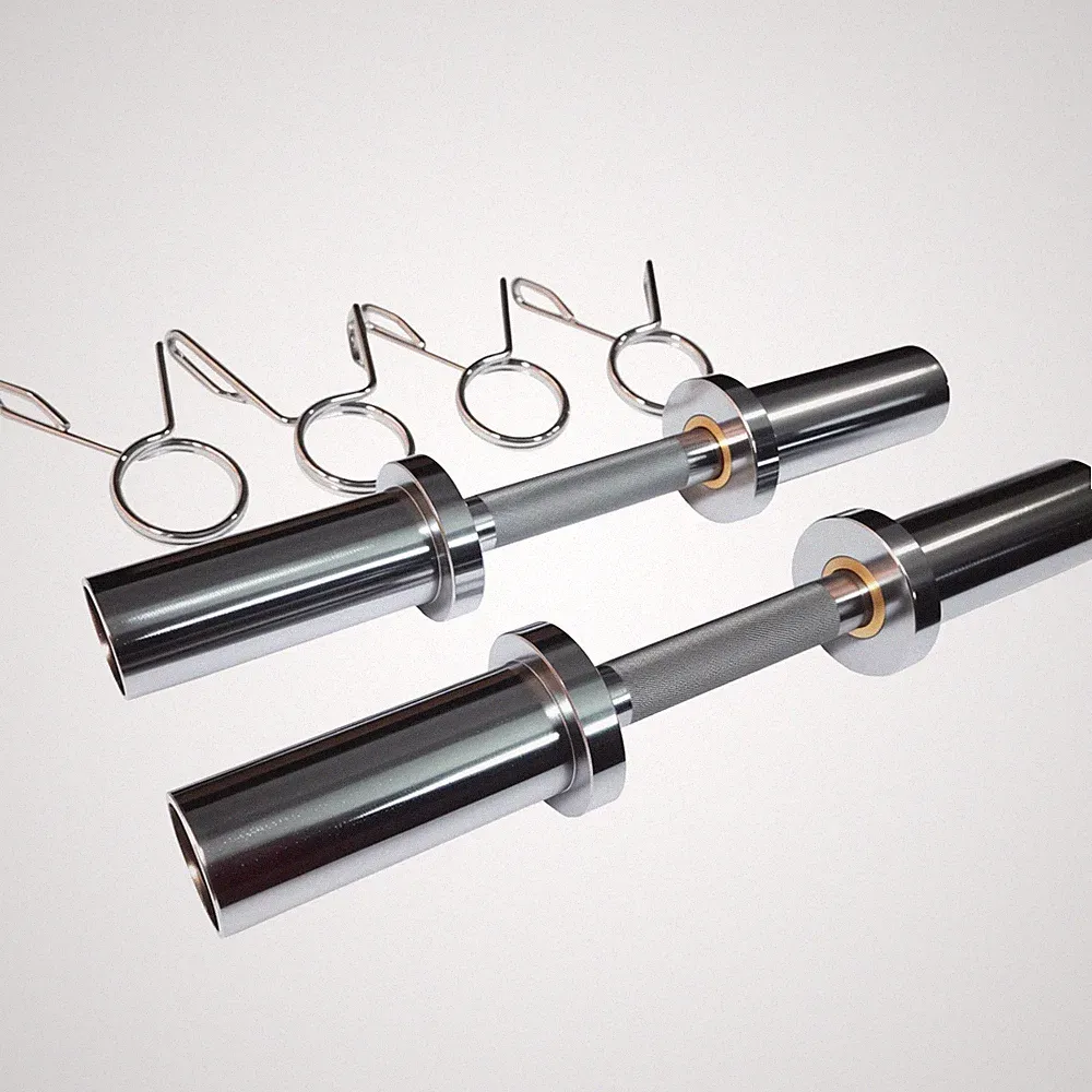 Dumbbell Handles with 2 Pairs of collars clips, Olympic Loadable Dumbbell Bar...