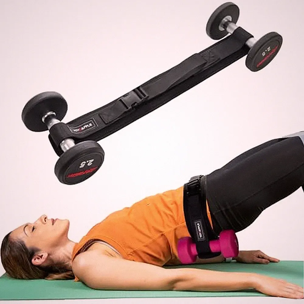 Dumbbell Hip Thrust Belt,Thick Padding Booty Belt for Hip Thrust,Dumbbell Bel...