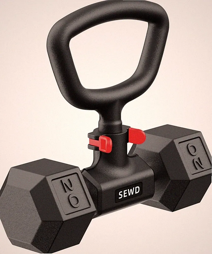Dumbbell Kettlebell Converter - Turn Dumbbells into Kettlebell for Home Gym