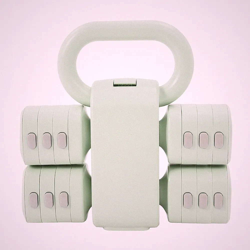 Dumbbell & Kettlebell Set 2-in-1 Adjustable 16 Plates Green Home Gym Office