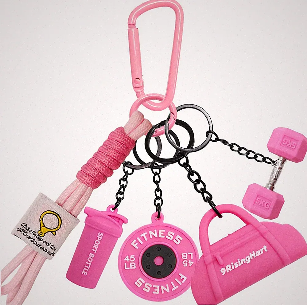 Dumbbell Keychain Set Gym Accessories for Women and Men Fitness Gifts, a Cute Mi