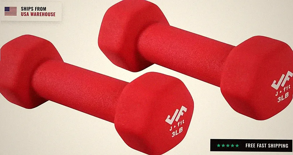 Dumbbell Pairs or Sets - Neoprene & Vinyl Coated Hand Weights for Home Gym, Stre