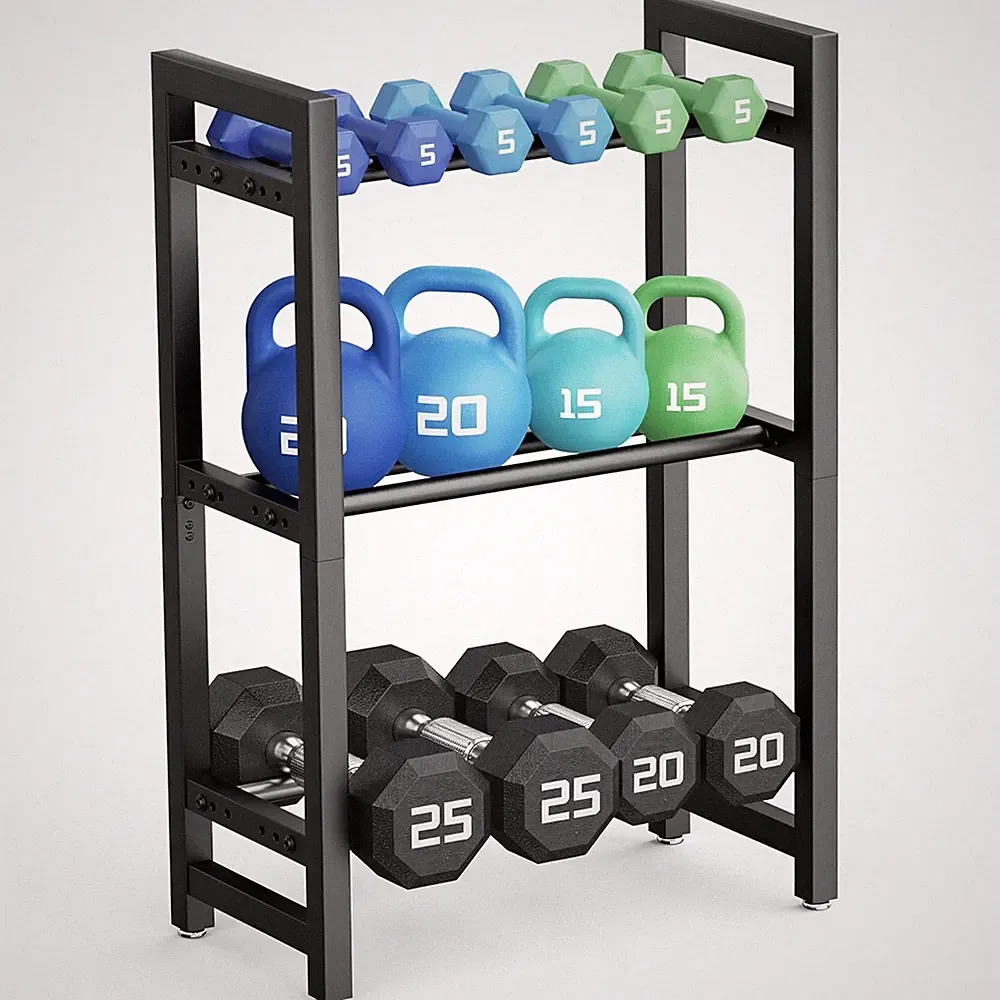 Dumbbell Rack 3-Tier 20 IN Length Adjustable Weight Rack For Home Gym Dumbbells