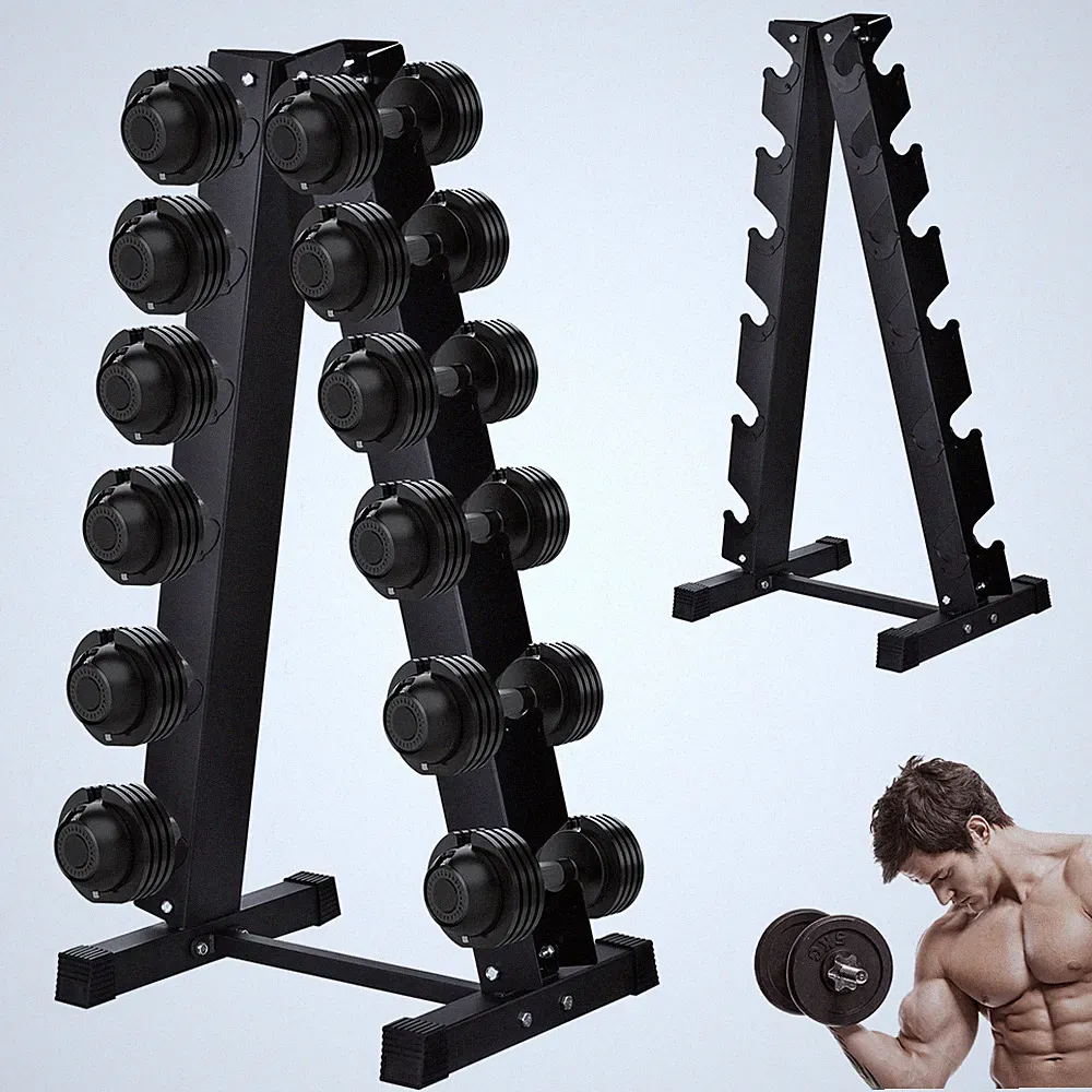 Dumbbell Rack 6 Tier Heavy Duty Weight Rack Holder 500lbs Capacity Quick Rack