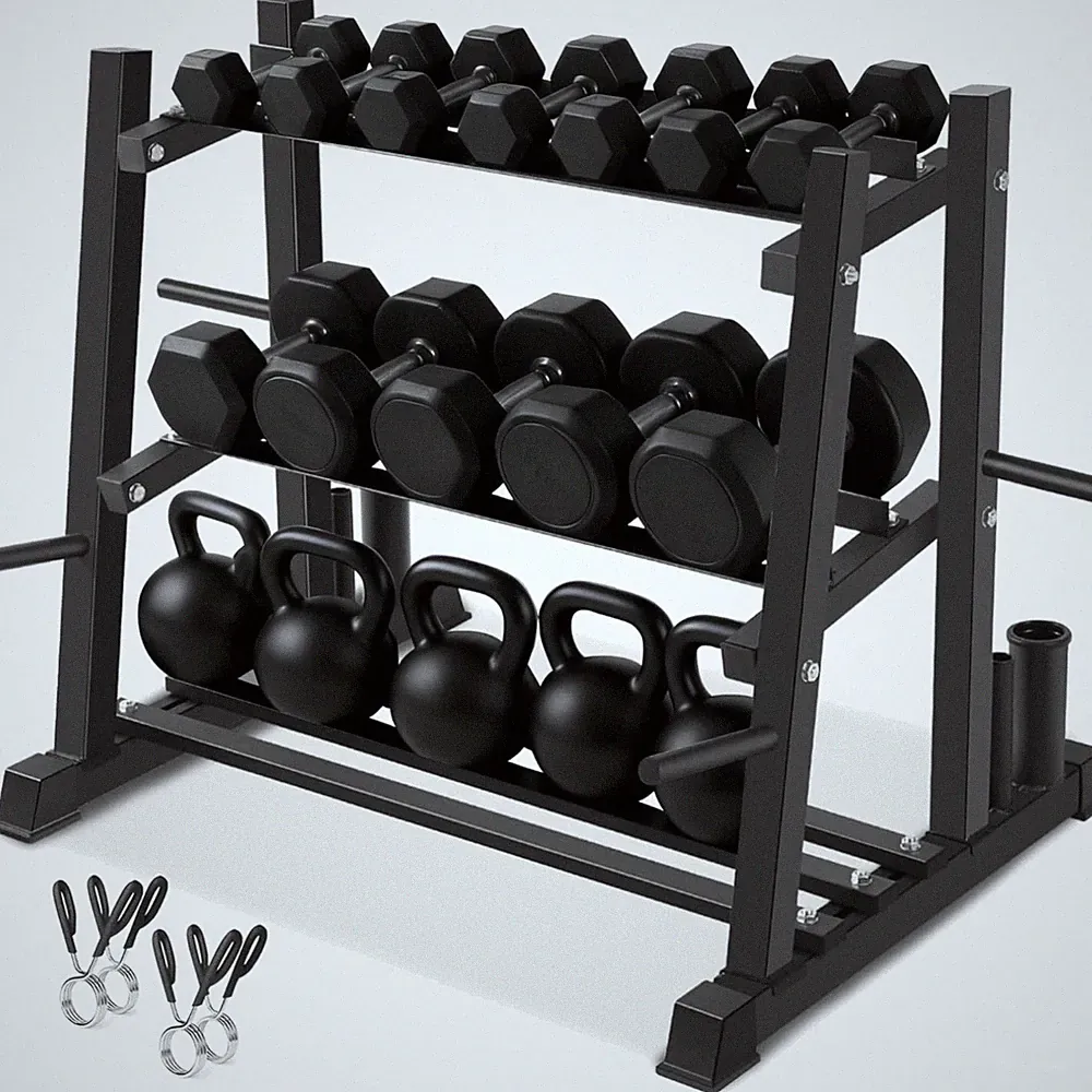 Dumbbell Rack, Dumbbell Set with Rack Stand, Dumbbells Weights Rack for Home...