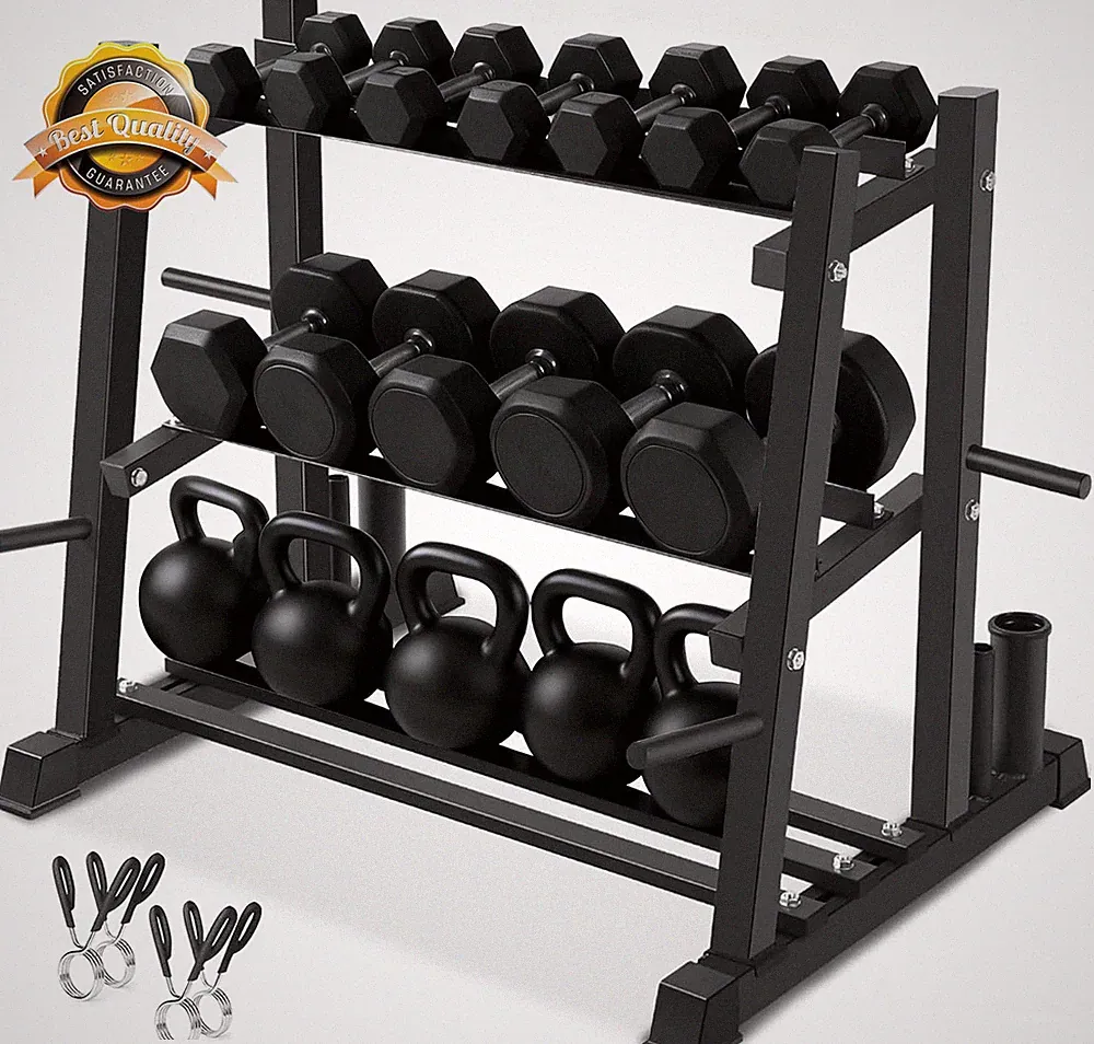 Dumbbell Rack, Dumbbell Set with Rack Stand, Dumbbells Weights Rack for Home Gy