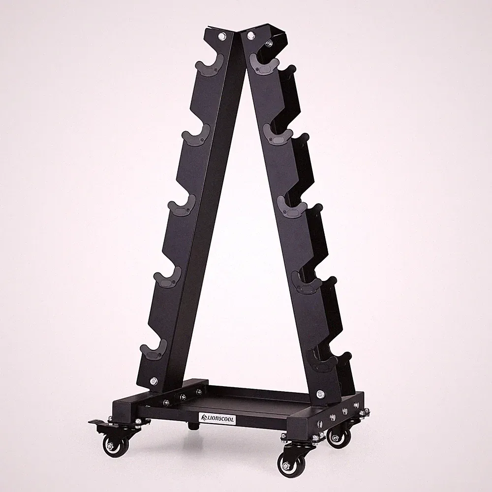 Dumbbell Rack Only 700 LBS Premium Steel LIONSCOOL Side Racks Neoprene Vinyl