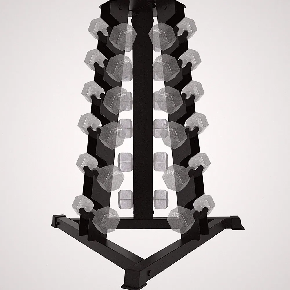 Dumbbell Rack Stand - 6 Tier Triangular Frame Dumbbell Holder with 18 Storage...