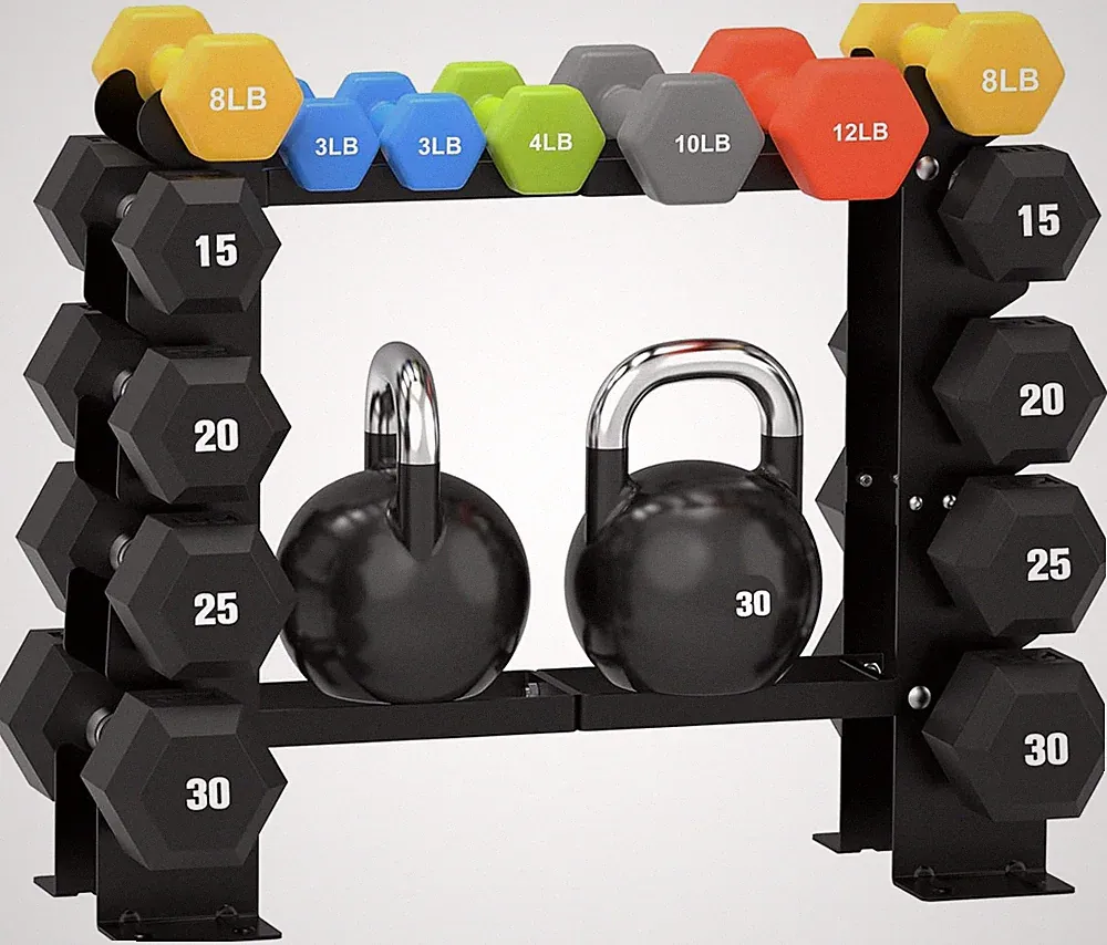 Dumbbell Rack Stand Only, 5 Tier Black Dumbbell Stand for Home Gym, Heavy Duty S