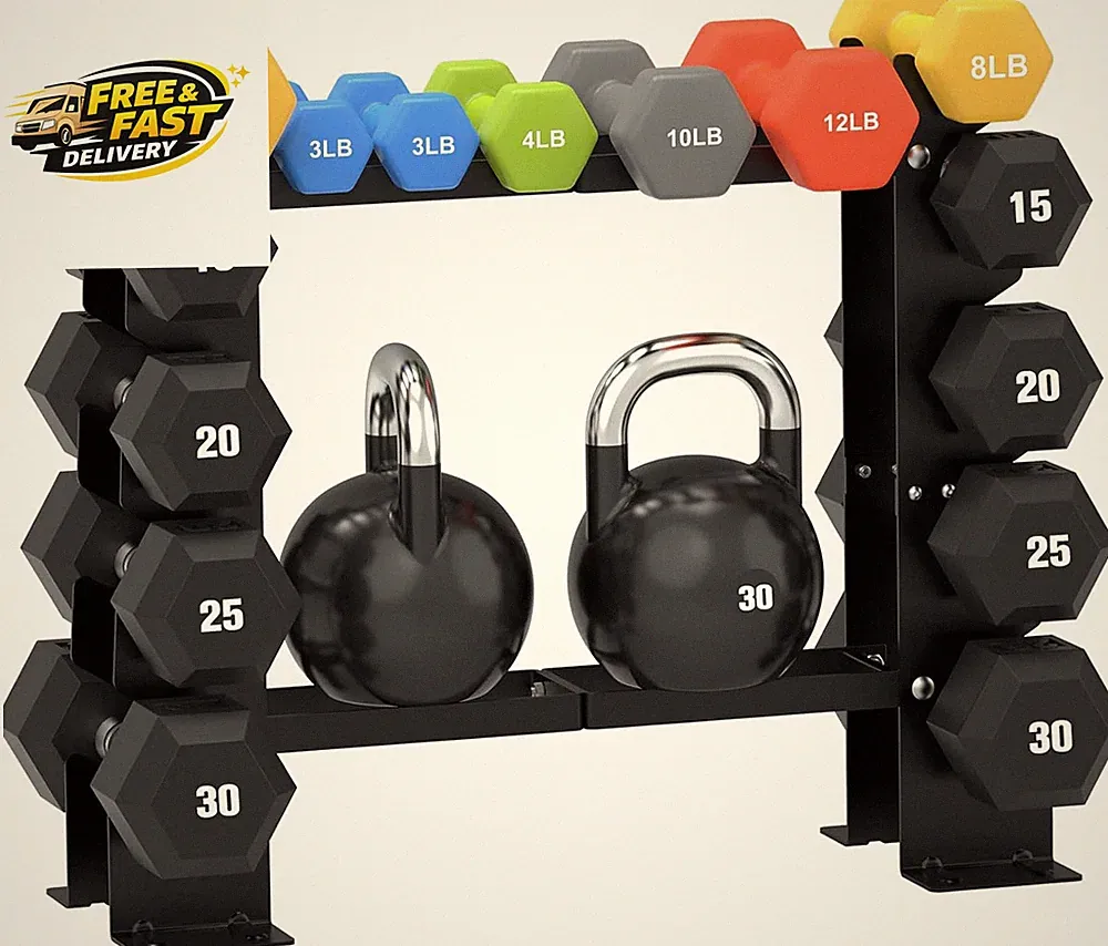 Dumbbell Rack Stand Only, 5 Tier Black Dumbbell Stand for Home Gym, Heavy Duty S