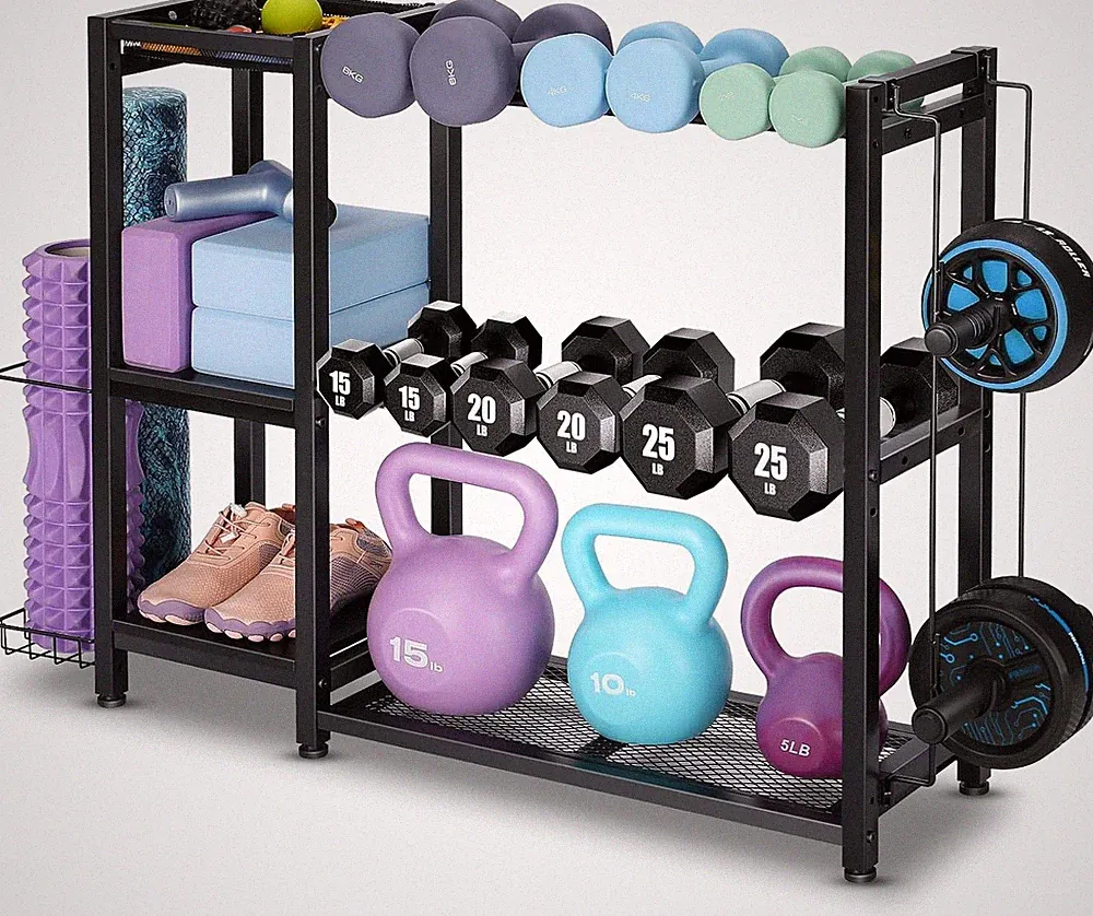 Dumbbell Rack Stand Only - Adjustable Weight Rack for Home Gym, Heavy-Duty