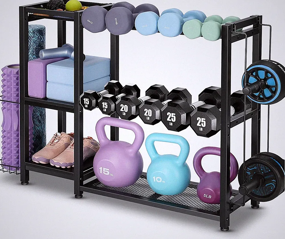Dumbbell Rack Stand Only - Adjustable Weight Rack for Home Gym, Heavy-Duty Weigh