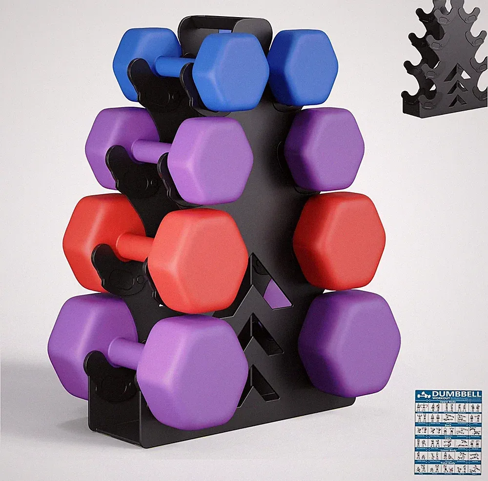 Dumbbell Rack, Stand Only, No Install Needed Small Weight Rack