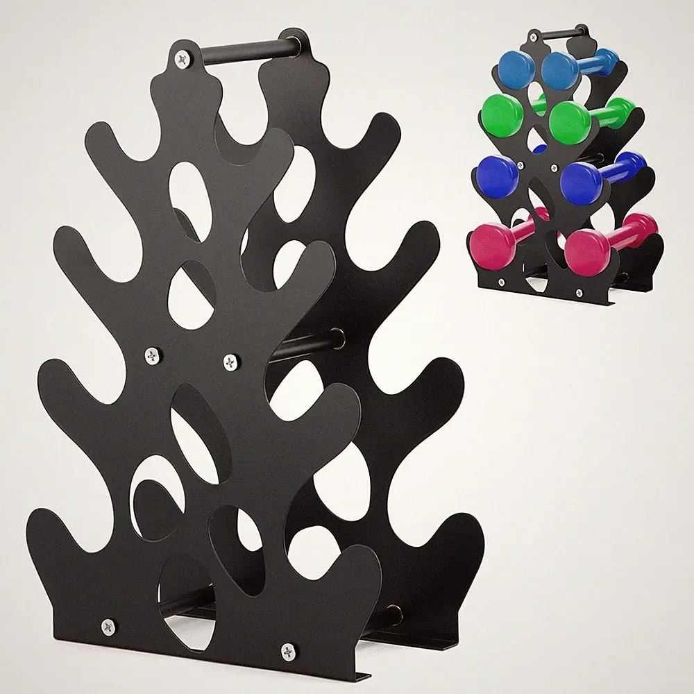 Dumbbell Rack Stand Only, Small Weight Rack 4Tier Compact Dumbbell Holder wit...