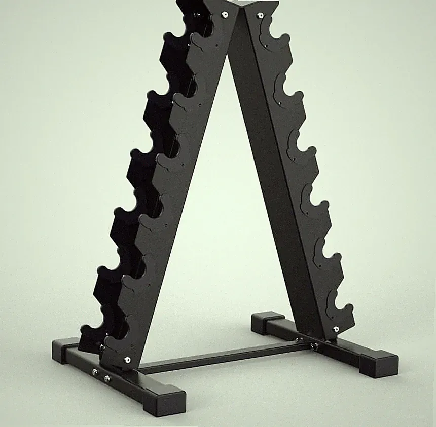 Dumbbell Rack Stand Weight Rack for Dumbbells Compact A-Frame Home Gym 6 tier